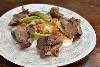 Beef tongue salad